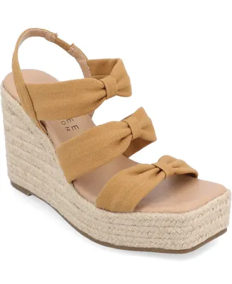 Journee Collection Women's Santorynn Platform Wedge Sandals