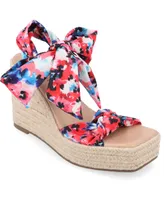 Journee Collection Women's Surria Platform Wedge Sandals