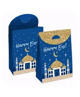 Big Dot of Happiness Ramadan - Eid Mubarak Gift Favor Bags - Party Goodie Boxes - Set of 12