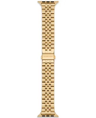 Michael Kors Unisex Gold-Tone Stainless Steel Band for Apple Watch, 38mm, 40mm, 41mm and 42mm, 44mm, 45mm, 49mm