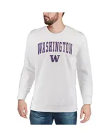 Colosseum Men's Washington Huskies Arch & Logo Crew Neck Sweatshirt