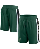 Men's Fanatics Hunter Green Milwaukee Bucks Referee Iconic Mesh Shorts