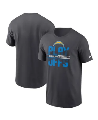 Men's Nike Anthracite Los Angeles Chargers 2022 Nfl Playoffs Iconic T-shirt