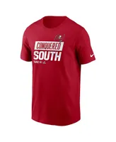 Men's Nike Red Tampa Bay Buccaneers 2022 Nfc South Division Champions Locker Room Trophy Collection T-shirt