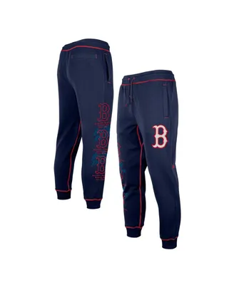 Men's New Era Navy Boston Red Sox Team Split Jogger Pants