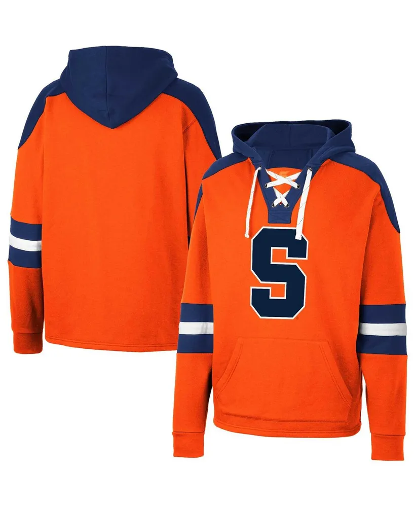 Men's Colosseum Orange Syracuse Lace-Up 4.0 Pullover Hoodie