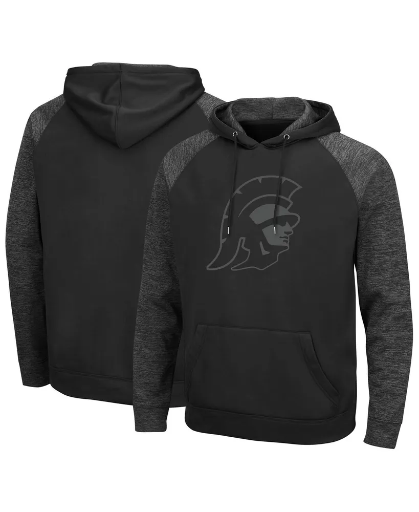 Men's Colosseum Usc Trojans Blackout 3.0 Tonal Pullover Hoodie