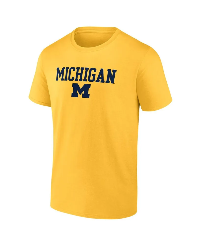 Men's Fanatics Maize Michigan Wolverines Game Day 2-Hit T-shirt