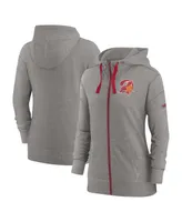 Women's Nike Heather Charcoal Tampa Bay Buccaneers Gym Vintage-Like Full-Zip Hoodie