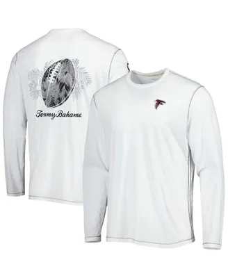 Men's Tommy Bahama White Atlanta Falcons Laces Out Billboard Long Sleeve T-shirt