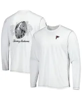 Men's Tommy Bahama White Atlanta Falcons Laces Out Billboard Long Sleeve T-shirt