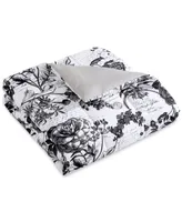 Hallmart Collectibles Painted Script 3 Piece Reversible Comforter Sets, Created for Macy's
