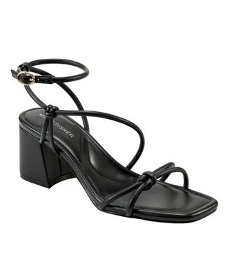 Marc Fisher Women's Gurion Square Toe Strappy Block Heel Sandals
