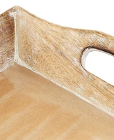 Rosemary Lane Wood Tray, Set of 2, 18", 17" W