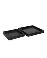 Rosemary Lane Marble Tray with Raised Border, Set of 2, 10", 8" W