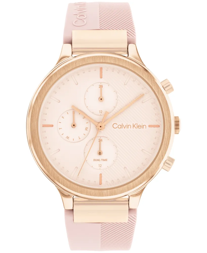 Calvin Klein Women's Multifunction Silicone Strap Watch 38mm