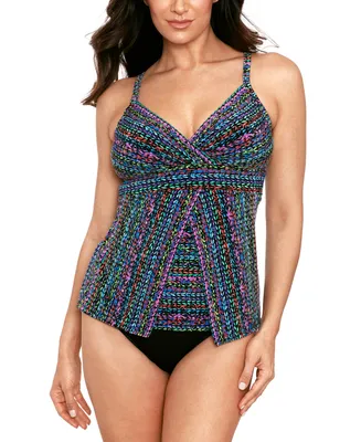 Miraclesuit Women's Stitch It Cleo V-Neck Tankini Top