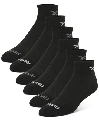 Reebok Men's 6-Pk. 1/2 Terry Performance Quarter Socks