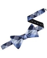 Tommy Hilfiger Men's Buffalo Check Bow Tie & Solid Pocket Square Set