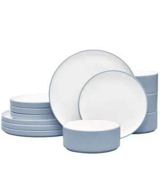 Noritake Colortex Stone 12-Piece Dinnerware Set, Service for 4