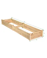Wooden Vegetable Raised Garden Bed Backyard Patio Grow Flowers Planter