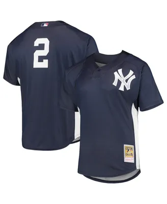 Men's Mitchell & Ness Derek Jeter Navy New York Yankees Cooperstown Collection Mesh Batting Practice Jersey