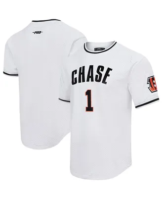 Men's Pro Standard Ja'Marr Chase White Cincinnati Bengals Mesh Player Name and Number Top