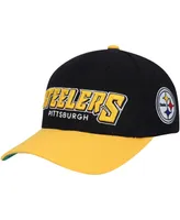 Big Boys Mitchell & Ness Black, Gold Pittsburgh Steelers Shredder Adjustable Hat