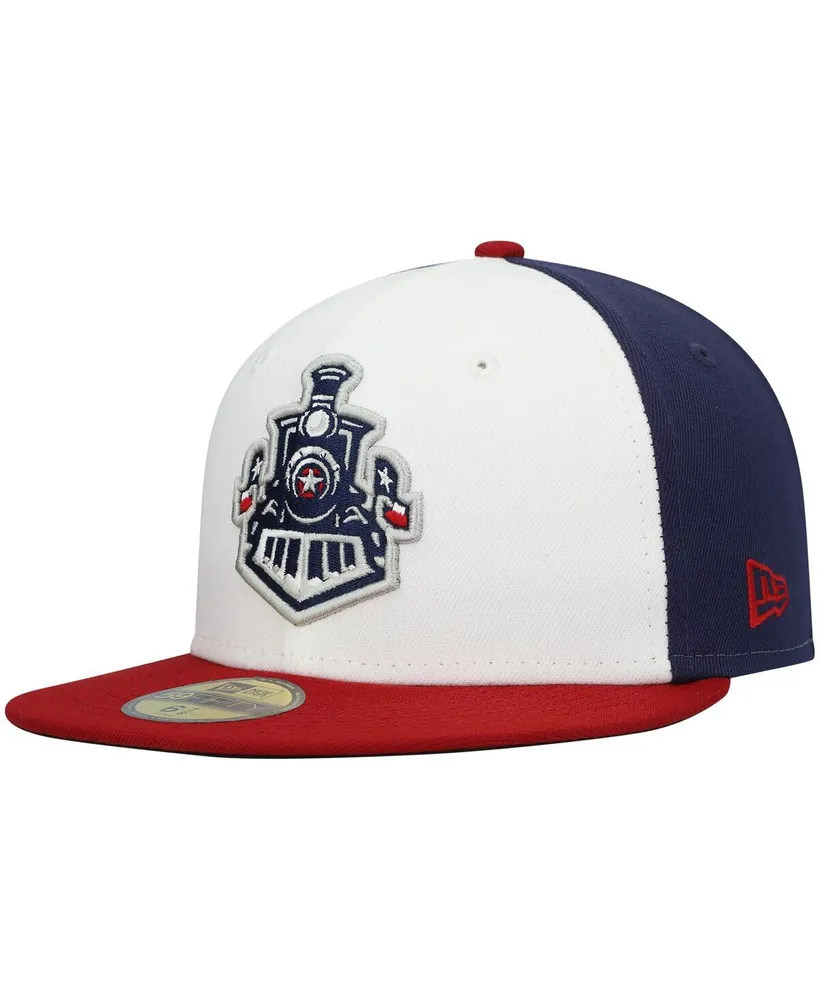 Men's New Era White, Navy Round Rock Express Authentic Collection Team Alternate 59FIFTY Fitted Hat