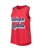 Women's Concepts Sport Heather Red, Navy Washington Capitals Meter Muscle Tank Top and Pants Sleep Set