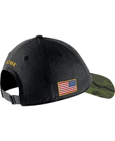 Men's Nike Black, Camo Iowa Hawkeyes Veterans Day 2Tone Legacy91 Adjustable Hat