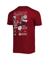 Men's Crimson Alabama Tide Vintage-Inspired Through the Years 2-Hit T-shirt