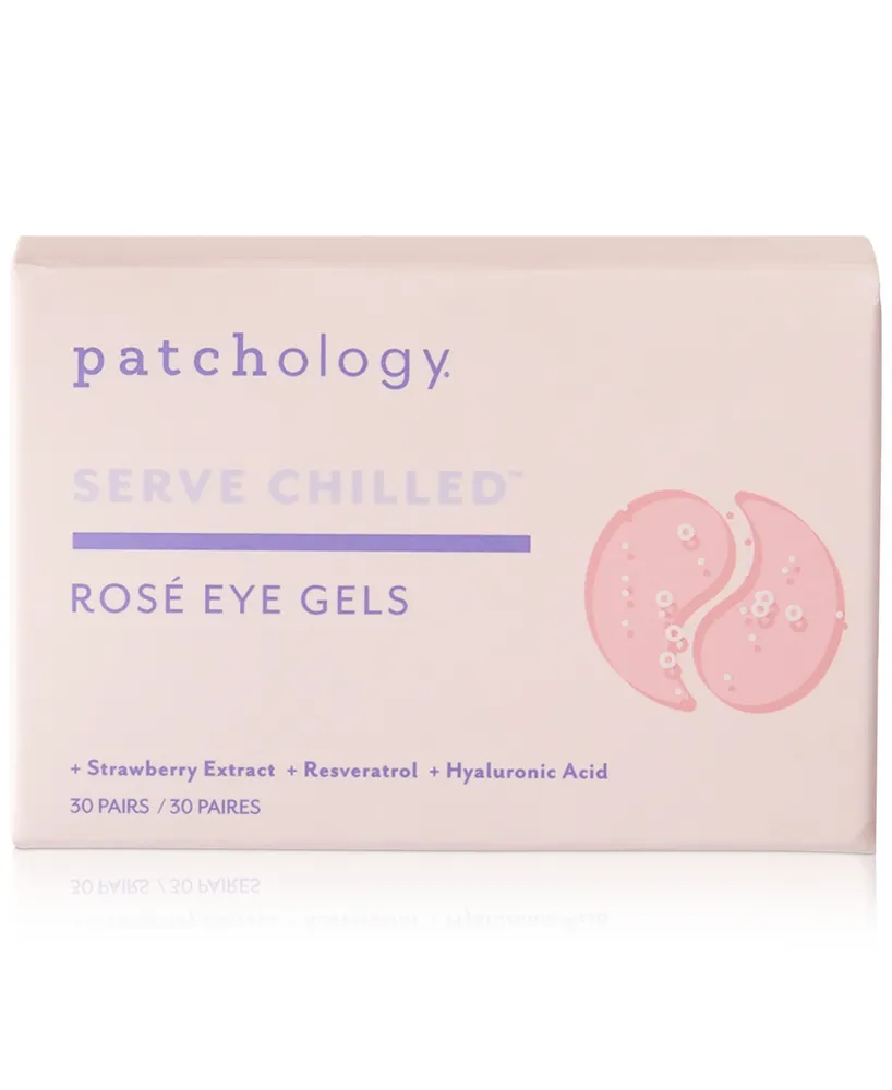 Patchology Serve Chilled Rose Eye Gels, 30 pairs