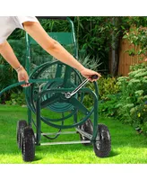 Rolling Cart Heavy Duty With Steel Water Hose Holder With Basket