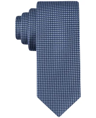 Calvin Klein Men's Indigo Houndstooth Tie