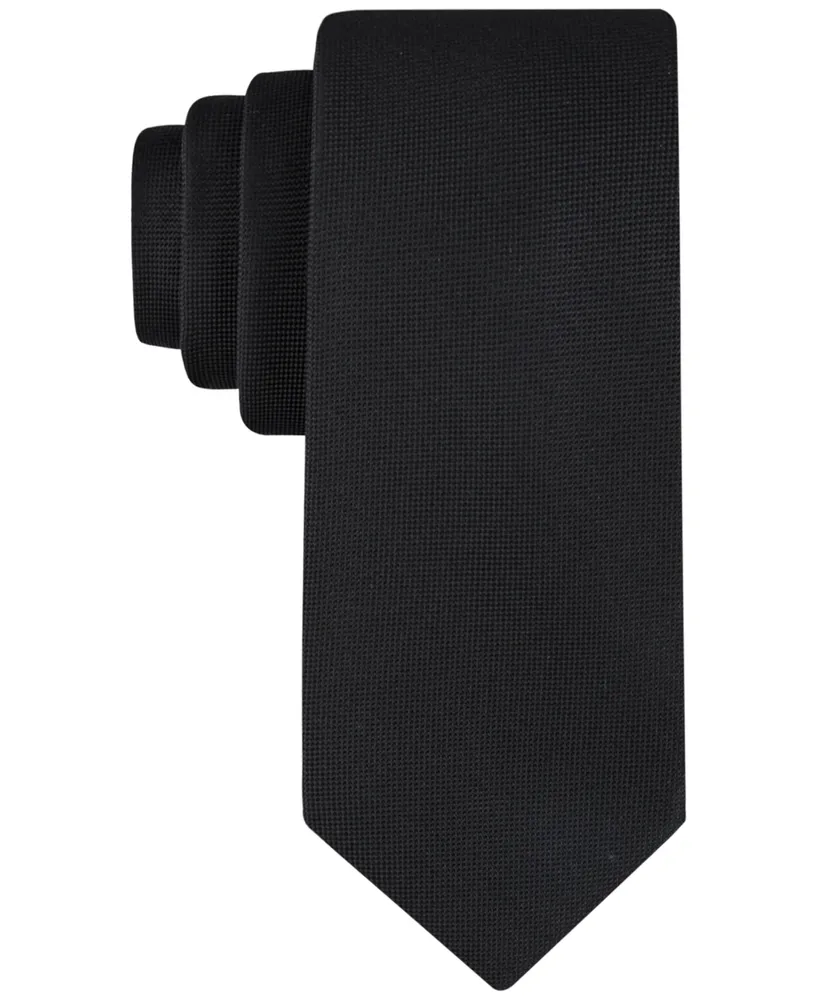 Calvin Klein Men's Silver-Spun Solid Tie