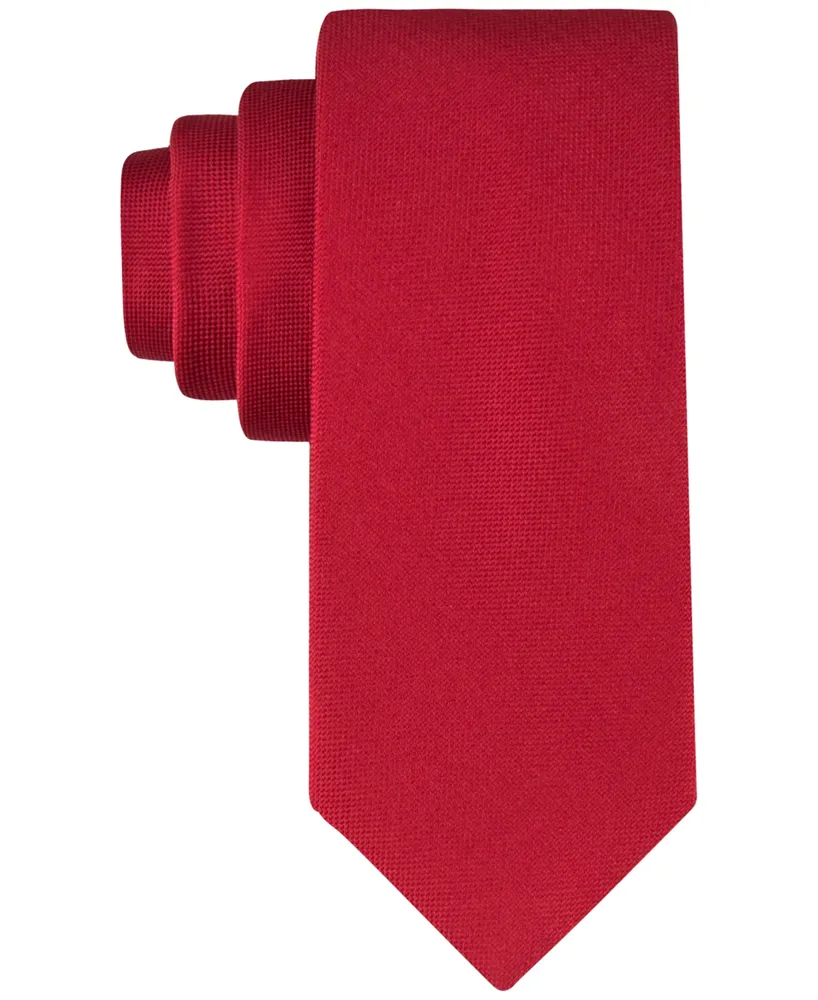 Calvin Klein Men's Silver-Spun Solid Tie