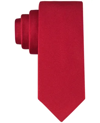 Calvin Klein Men's Silver-Spun Solid Tie