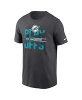 Men's Nike Anthracite Miami Dolphins 2022 Nfl Playoffs Iconic T-shirt