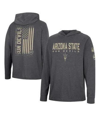Men's Colosseum Charcoal Arizona State Sun Devils Team Oht Military-Inspired Appreciation Hoodie Long Sleeve T-shirt