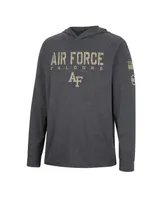 Men's Colosseum Charcoal Air Force Falcons Team Oht Military-Inspired Appreciation Hoodie Long Sleeve T-shirt