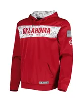 Men's Colosseum Crimson Oklahoma Sooners Oht Military-Inspired Appreciation Team Color Pullover Hoodie