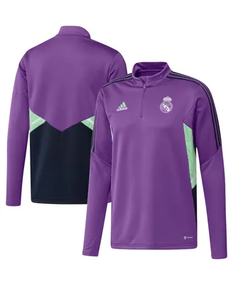 Men's adidas Purple Real Madrid Training Aeroready Quarter-Zip Top