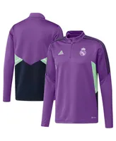 Men's adidas Purple Real Madrid Training Aeroready Quarter-Zip Top