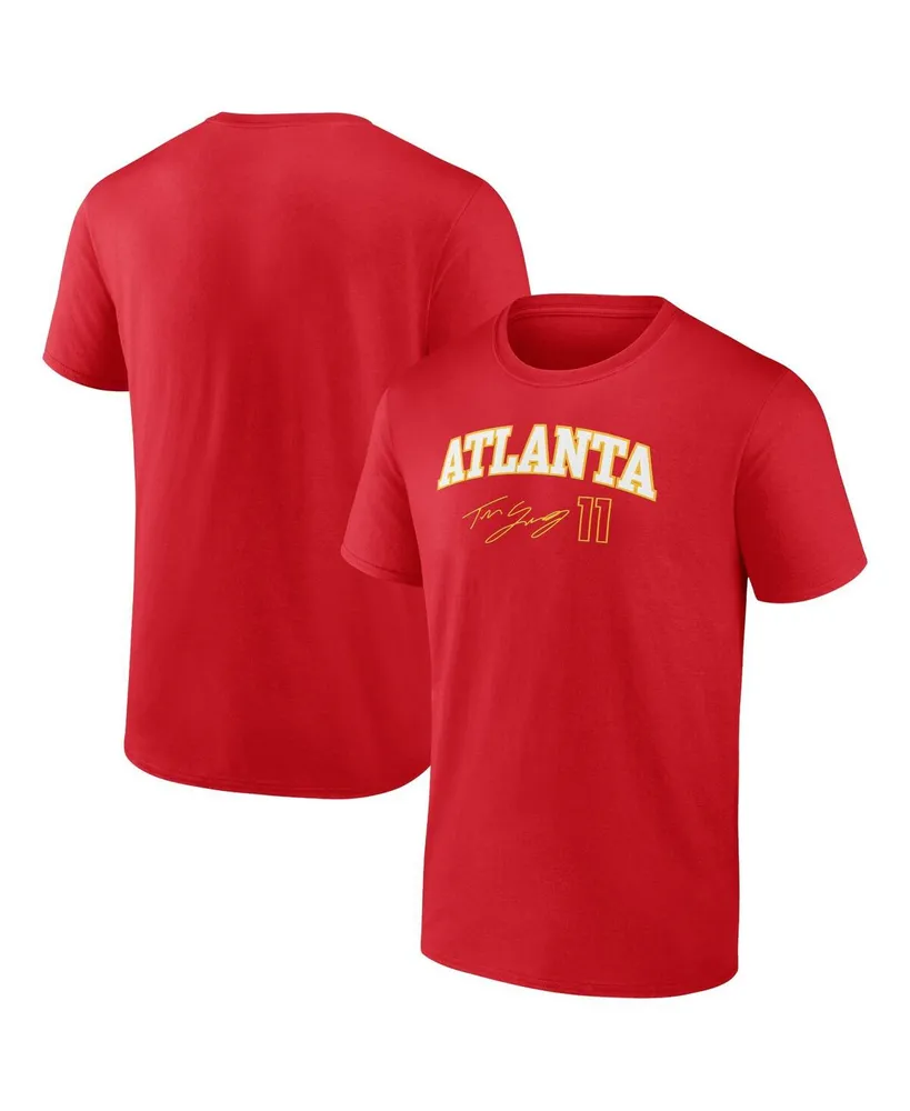 Men's Fanatics Trae Young Red Atlanta Hawks Name and Number T-shirt