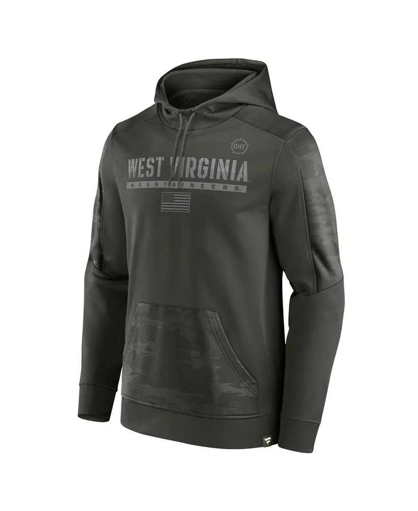 Men's Fanatics Olive West Virginia Mountaineers Oht Military-Inspired Appreciation Guardian Pullover Hoodie
