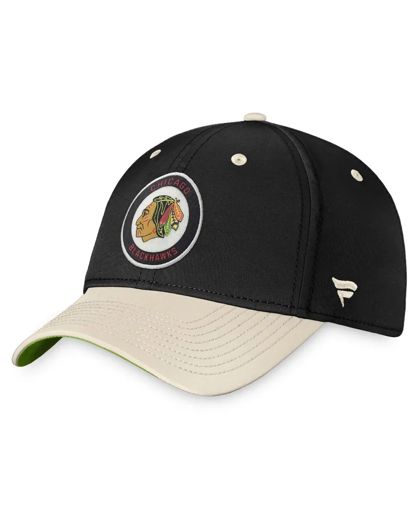 Men's Fanatics Black, Khaki Chicago Blackhawks True Classics Retro Flex Hat