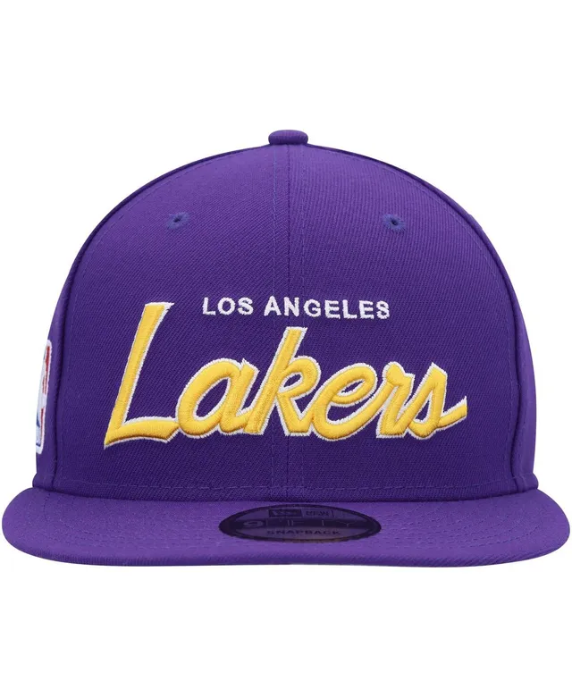 Men's New Era Purple Los Angeles Lakers Hazy Trucker 9FIFTY Snapback Hat