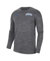 Men's Jordan Charcoal Ucla Bruins Sideline Game Day Velocity Performance Long Sleeve T-shirt