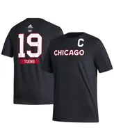 Men's adidas Jonathan Toews Black Chicago Blackhawks Reverse Retro 2.0 Name and Number T-shirt